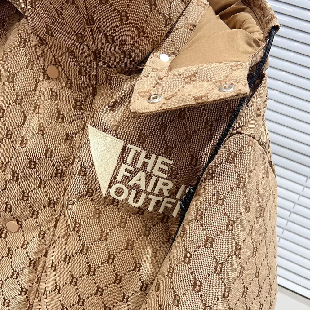 Supzoom New Arrival Top Fashion Jacquard Letters Autumn And Winter Large Embroidery Letters Warm Coat Casual Down Jacket Men