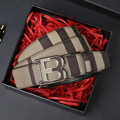 Genuine leather casual fashion men's belt cowhide alloy automatic buckle luxury brand men's belt versatile trendy blets for men