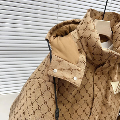 Supzoom New Arrival Top Fashion Jacquard Letters Autumn And Winter Large Embroidery Letters Warm Coat Casual Down Jacket Men