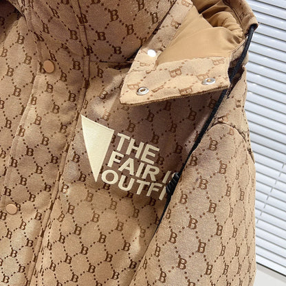 Supzoom New Arrival Top Fashion Jacquard Letters Autumn And Winter Large Embroidery Letters Warm Coat Casual Down Jacket Men