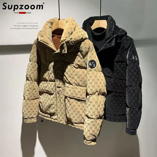 Supzoom 2024 New Arrival Top Fashion Appliques Autumn And Winter Large Embroidery Letters Warm Coat Casual Down Jacket Men