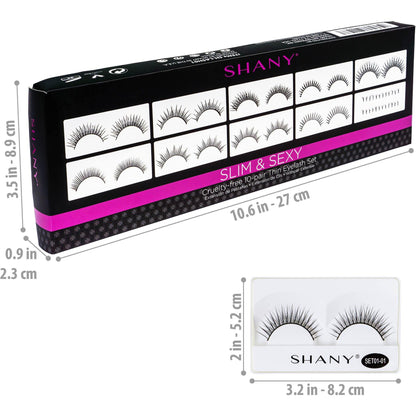 Eyelash extend - set of 10 assorted reusable eyelashes